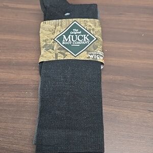 Muck Boot Black Grey 2 Pair Alex Crew Socks